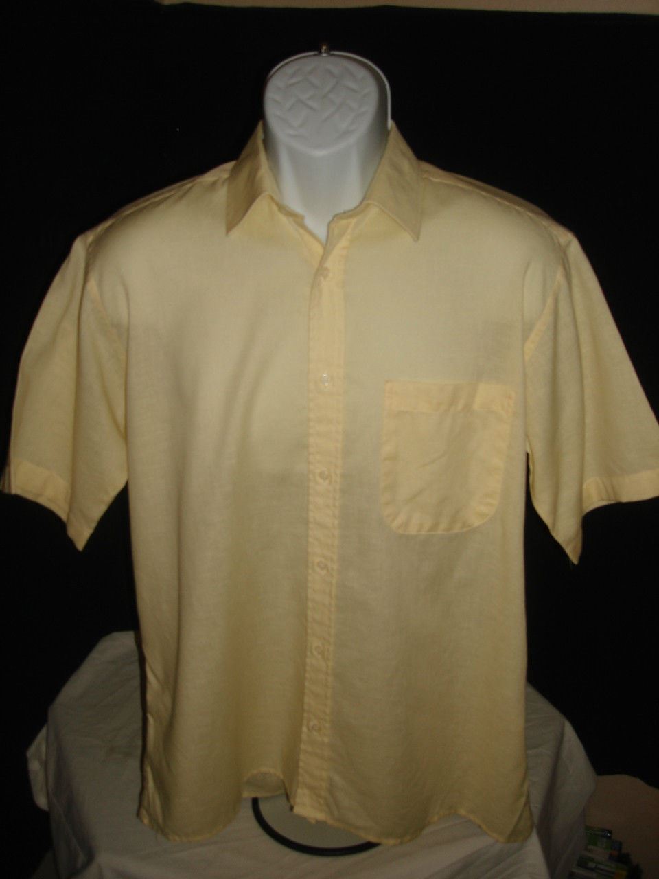 MADE IN ENGLAND CREATION by PIERRE CARDIN YELLOW COTTON BLEND SZ. 41 (M) SHIRT 