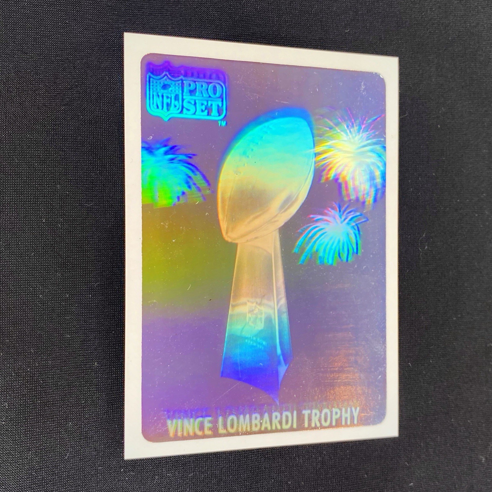 PRO SET 1990 Super Bowl Commemorative Vince Lombardi Trophy Hologram rare nfl gb PRO SET 1990 Super Bowl Commemorative Vince Lombardi Trophy Hologram rare nfl gb