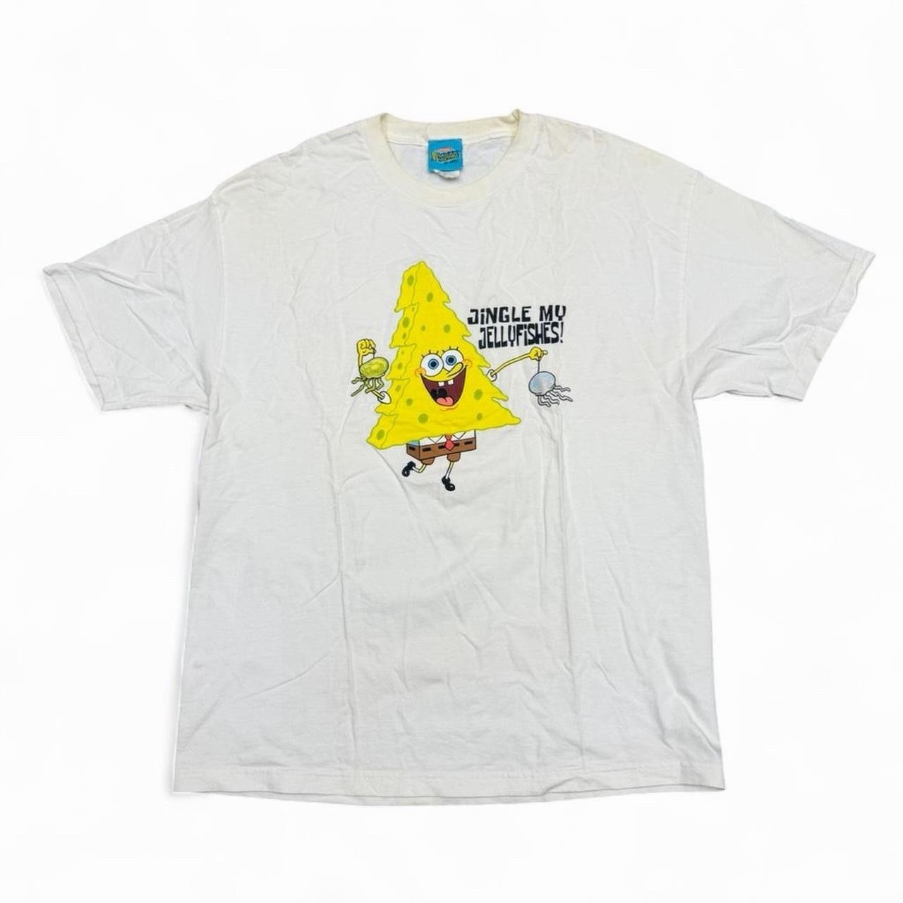 Vintage 2002 SpongeBob Jingle My Jellyfishes Christmas T Shirt XL Nickelodeon