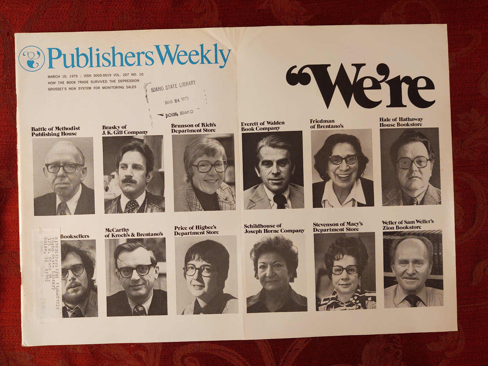 PUBLISHERs WEEKLY Book Trade Magazine March 10 1975 Book Buyers Tom Wicker
