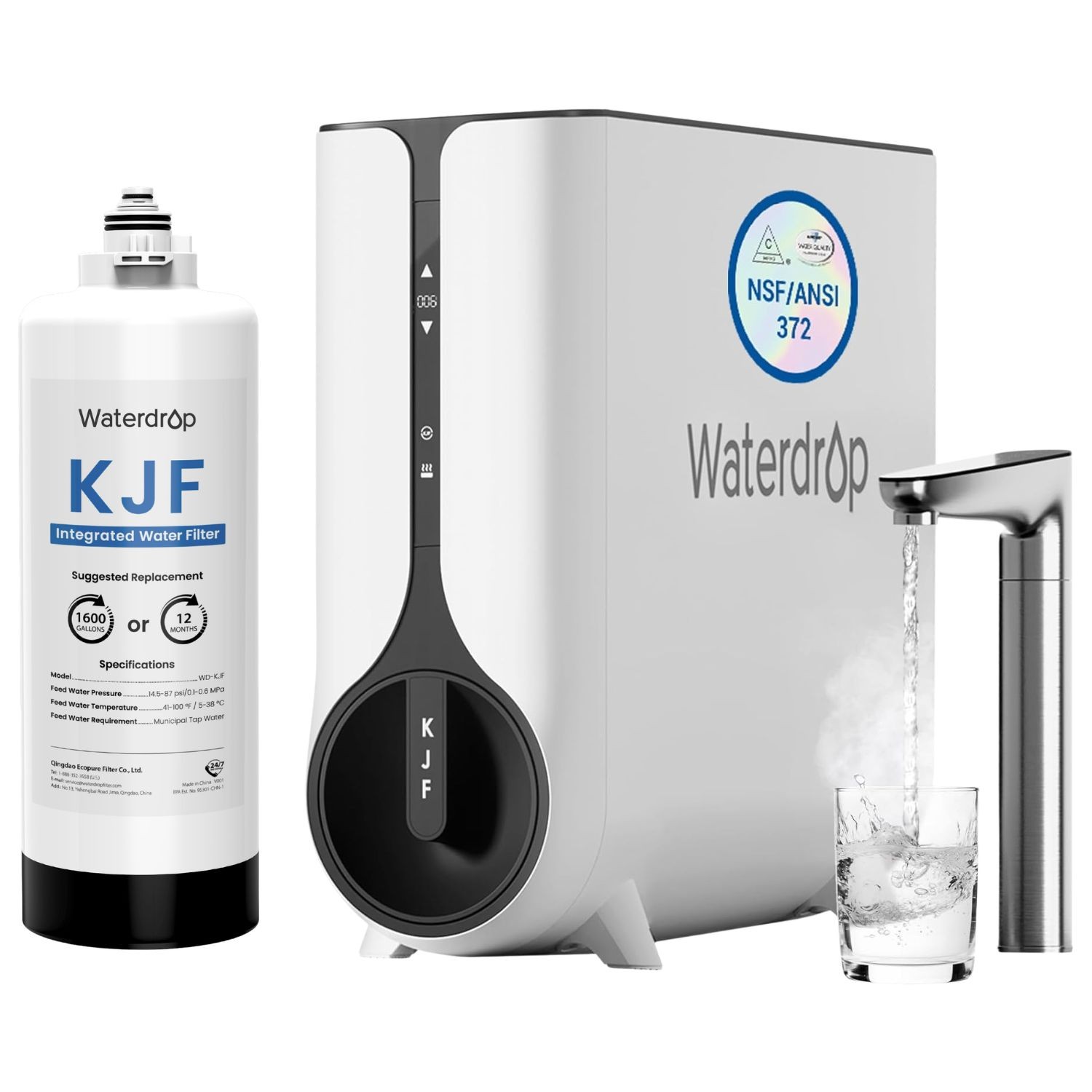 Waterdrop KJ600 Instant Hot Water Dispenser RO Systems, Extra WD-KJF Filter