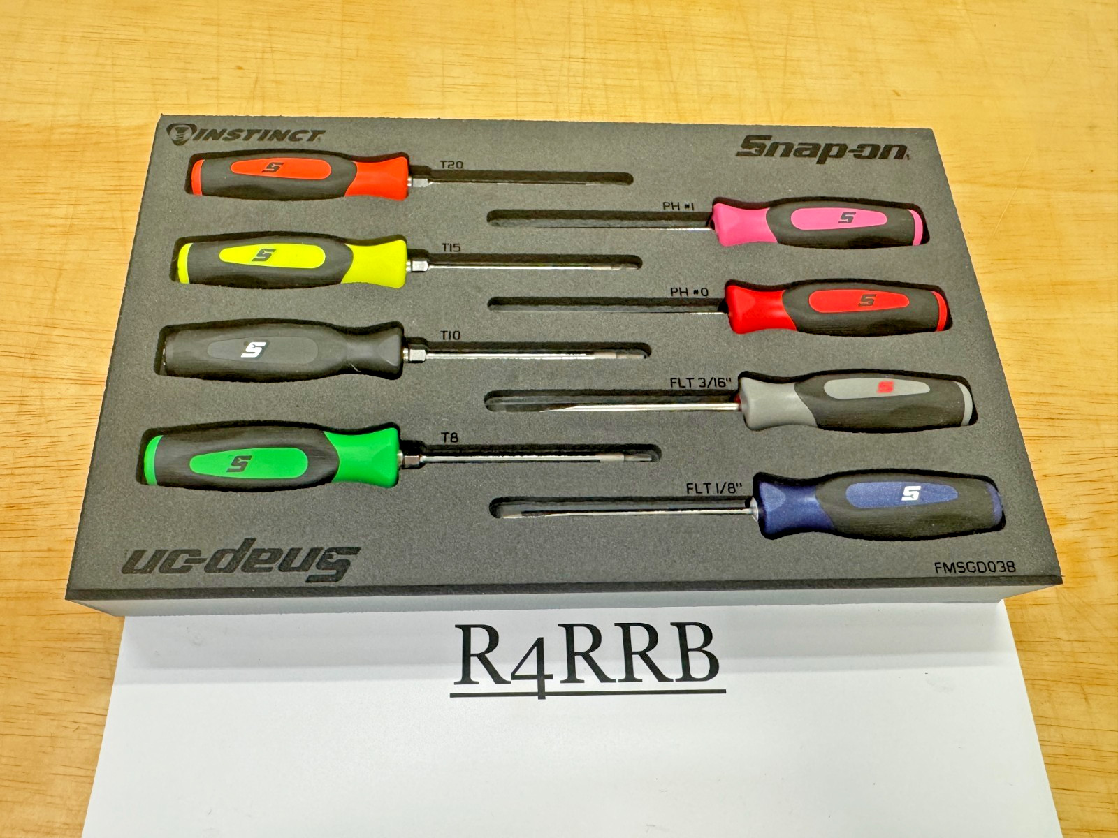 Snap-on Tools USA NEW 8pc MULTI COLOR Mini Grip Screwdriver + Torx Set Foam Rare