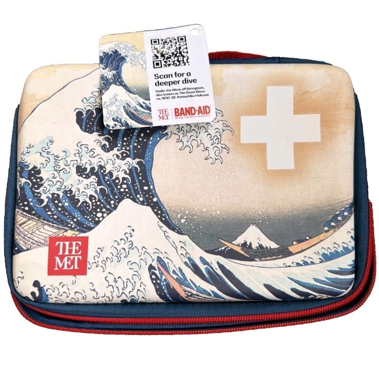 THE MET Band-Aid First Aid Kit Designer Bag, The Wave Katsushika Hokusai, Ltd Ed