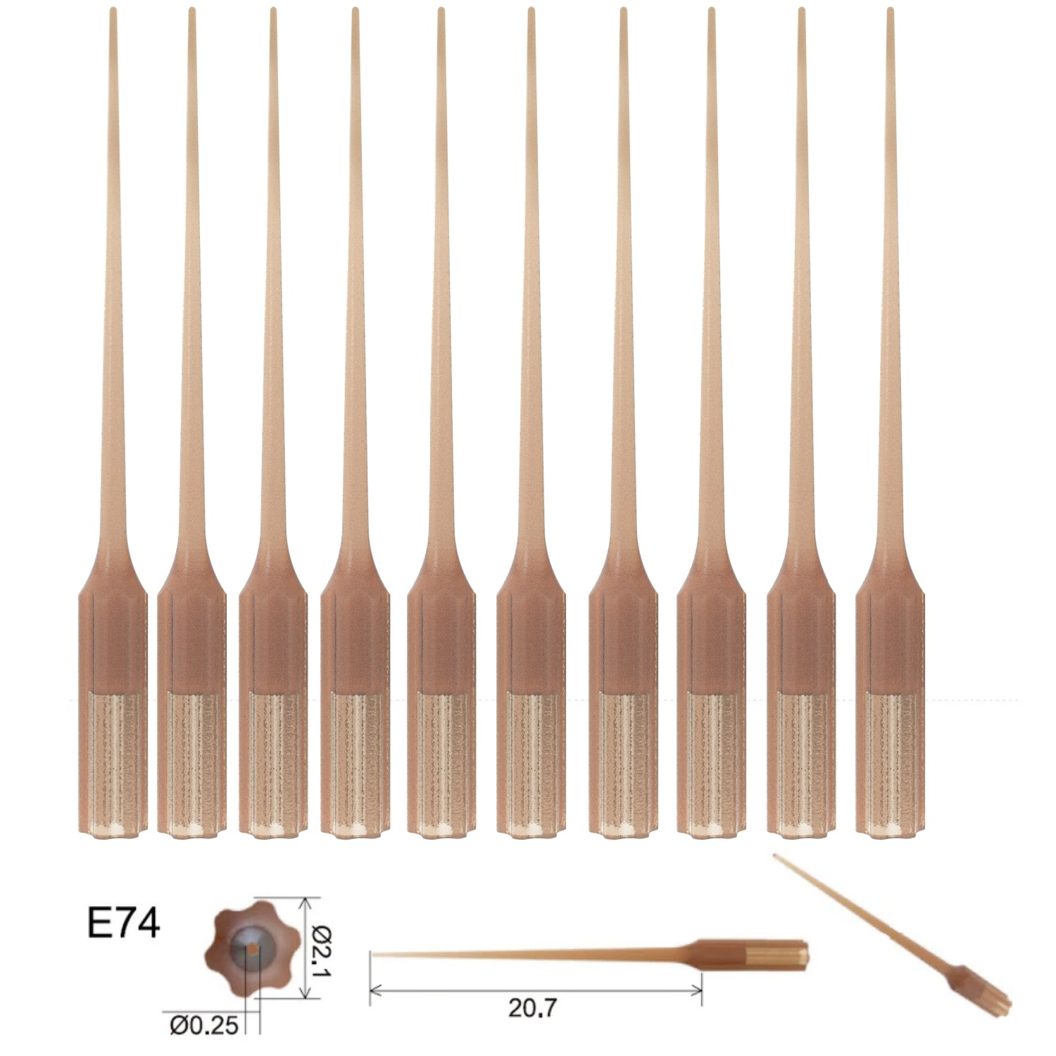 10pc/bottle Woodpecker E74 Canal Irrigation Tips for Endo 3 Ultrasonic Activator