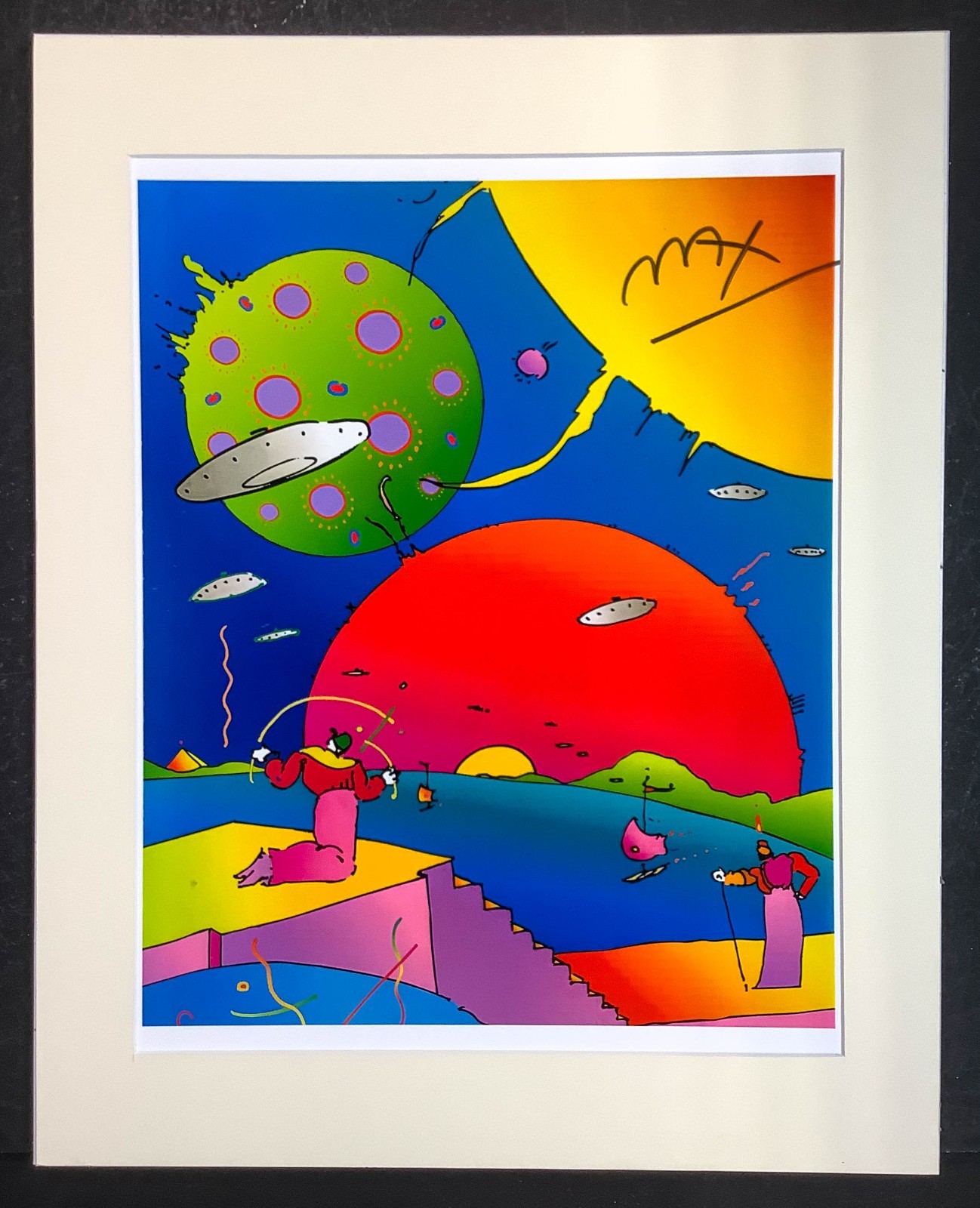 Peter Max - 16x20 large hand signed Color Offset Lithograph,  w/Certificate