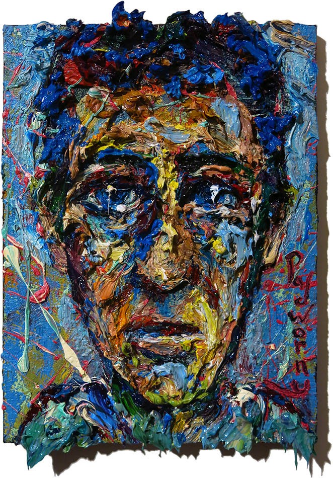 ORIGINAL OIL PAINTING ART█ABSTRACT IMPASTO EXPRESSIONIST THICK█BUY SIGNED 12x9\