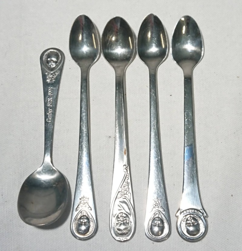 Oneida Gerber Baby/Infant Feeding Spoons Lot 5 Pc Oneida Gerber Baby/Infant Feeding Spoons Lot 5 Pc