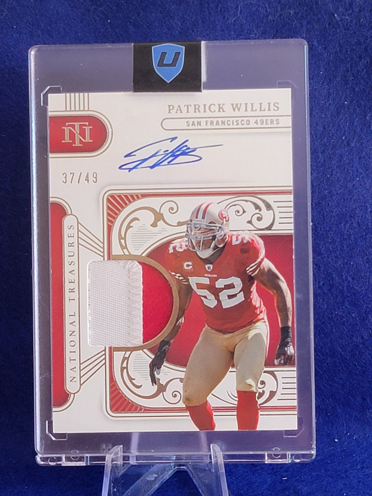 2025 National Treasures Patrick Willis Material Treasures Sign. #MTS-PWS 37/49 