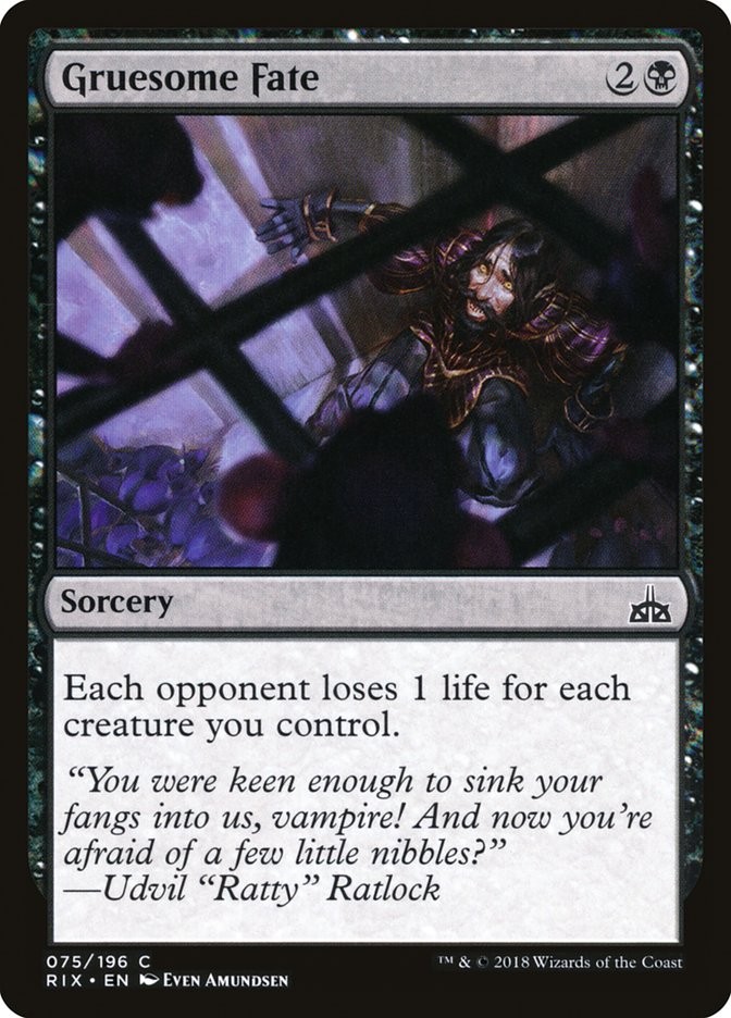 MTG Magic the Gathering Gruesome Fate (75/219) Rivals of Ixalan LP