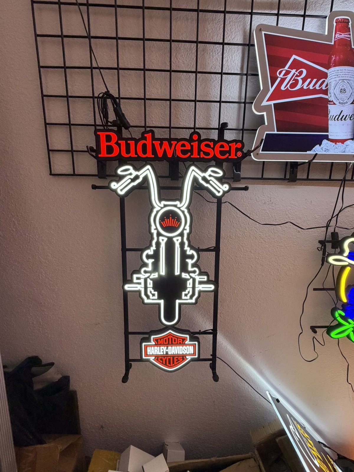 BUDWEISER HARLEY-DAVIDSON MOTORCYCLE LED BAR LIGHT DISPLAY NEW SIGN