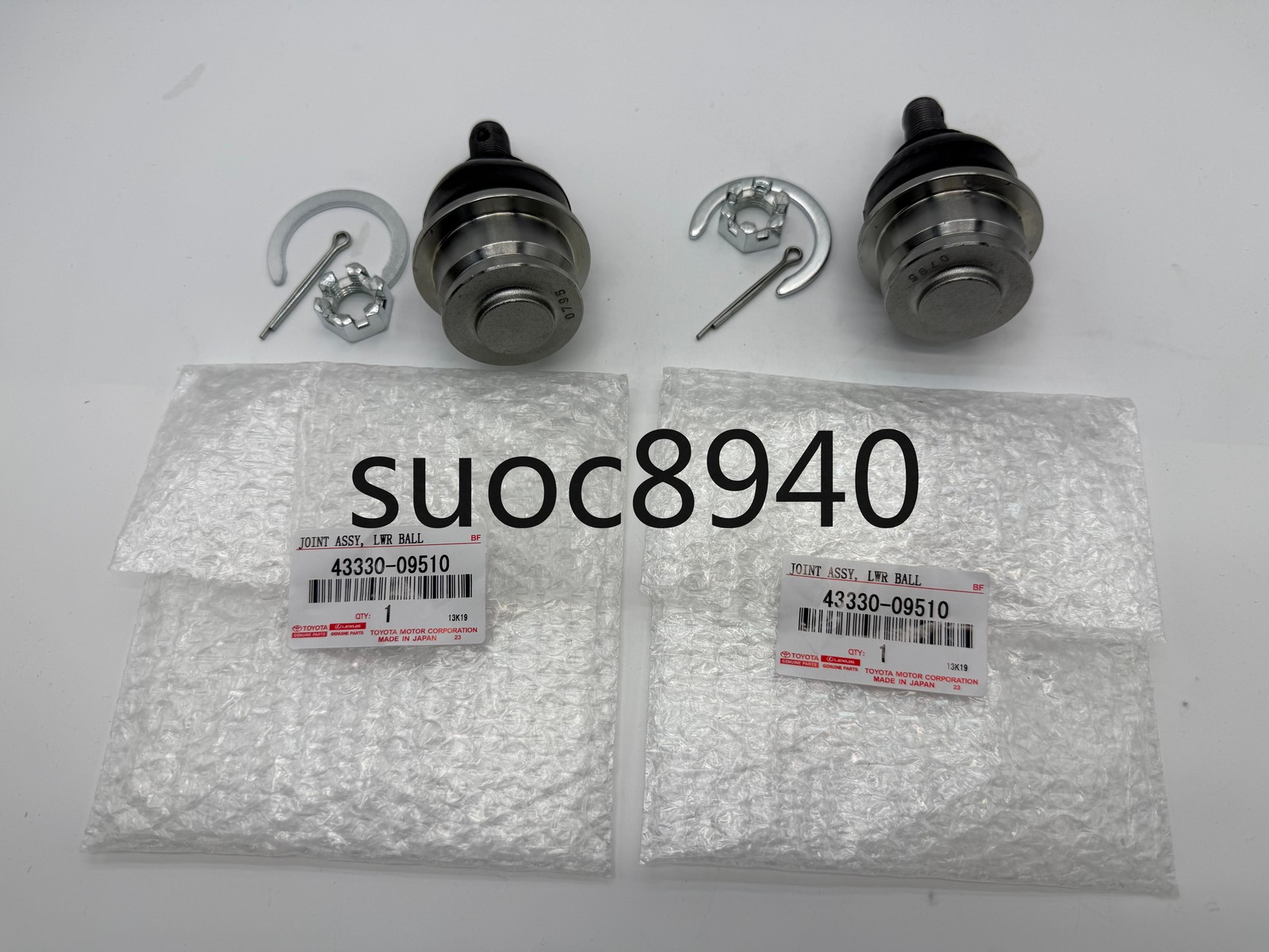 Toyota Genuine Hilux Tacoma Front Lower Ball Joint RH & LH Set 43330-09510×2 OEM