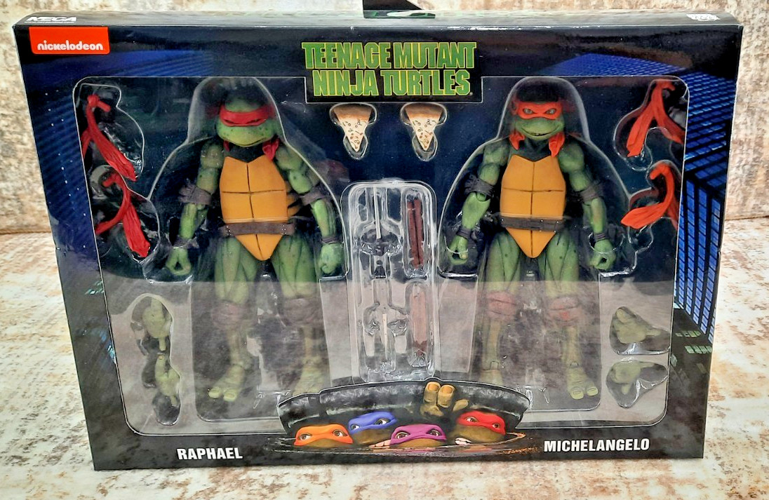 NECA TMNT 1990 Movie Raphael Michelangelo 2-Pack 7\