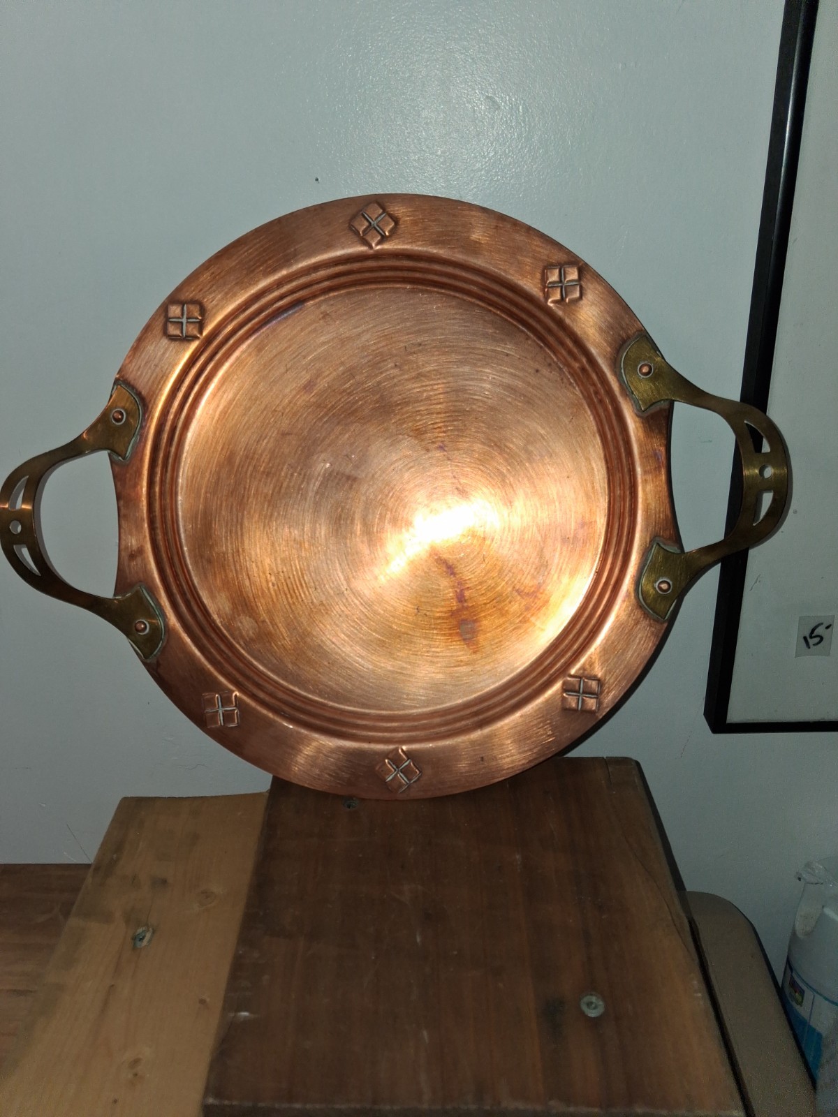 Copper Serving Tray With Brass Handles Copper Serving Tray With Brass Handles