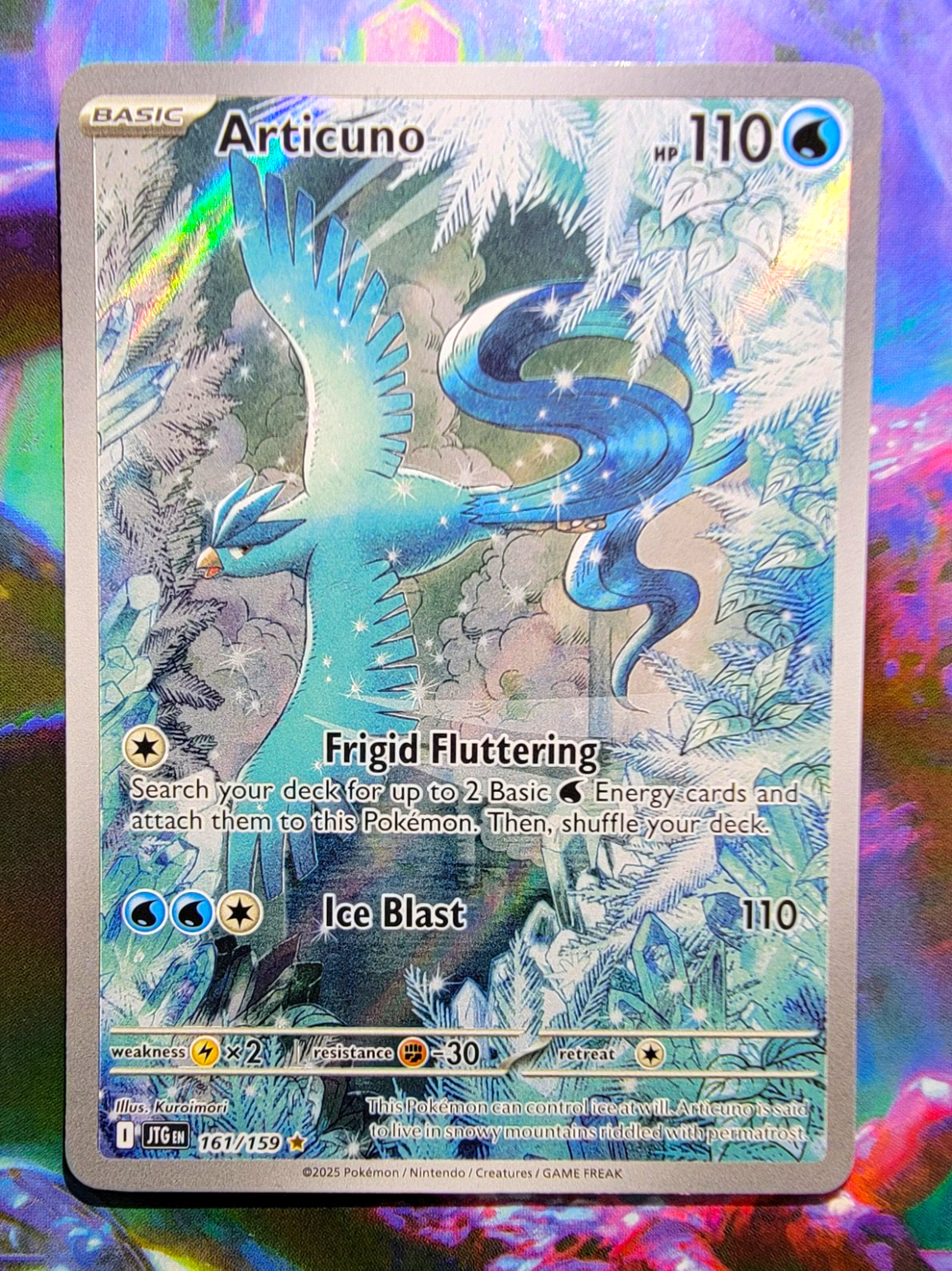 Articuno 161/159 Sv09: Journey Together Illustration Rare Holo Full Art Eng NM Articuno 161/159 Sv09: Journey Together Illustration Rare Holo Full Art Eng NM