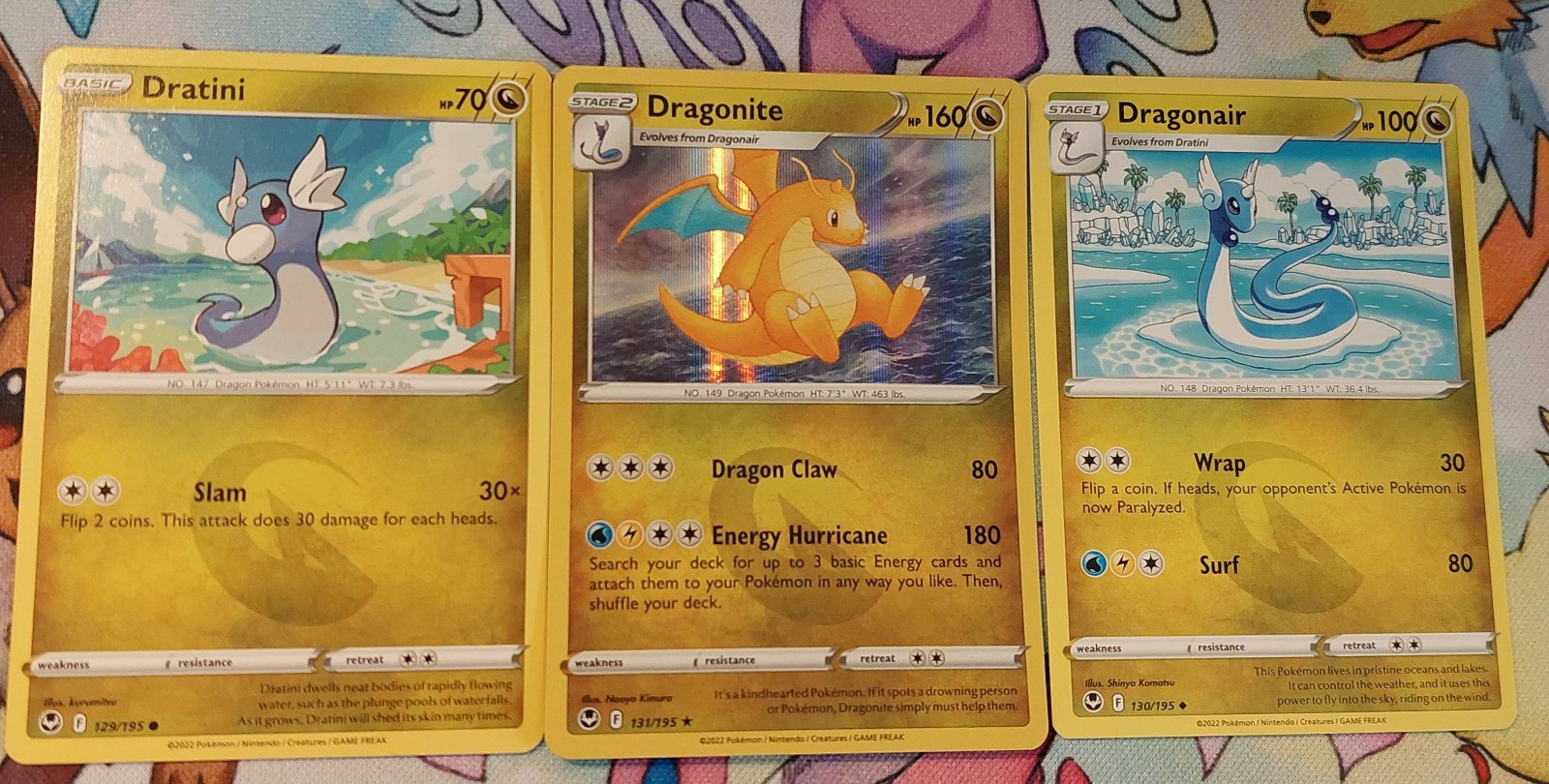 Dratini Dragonair Dragonite Evolution Sliver Tempest 3 Card Set NM