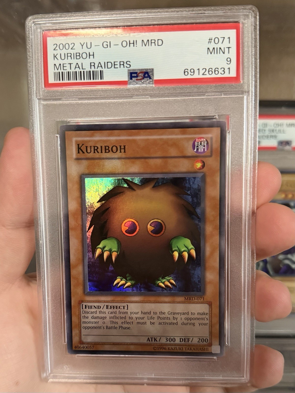 2002 YU-GI-OH MRD METAL RAIDERS #071 KURIBOH Holo Vintage Trading Card Psa 9