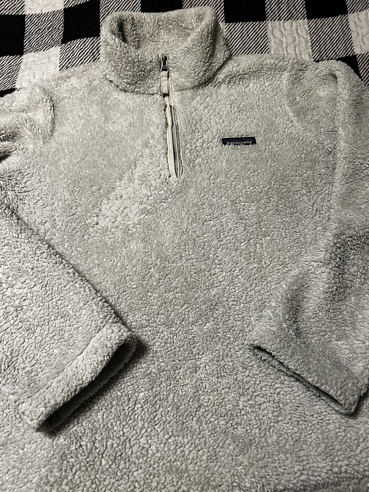 Patagonia Los Gatos 1/4 Zip Fleece Pullover L Cream Sherpa Granola Neutral Cabin Patagonia Los Gatos 1/4 Zip Fleece Pullover L Cream Sherpa Granola Neutral Cabin