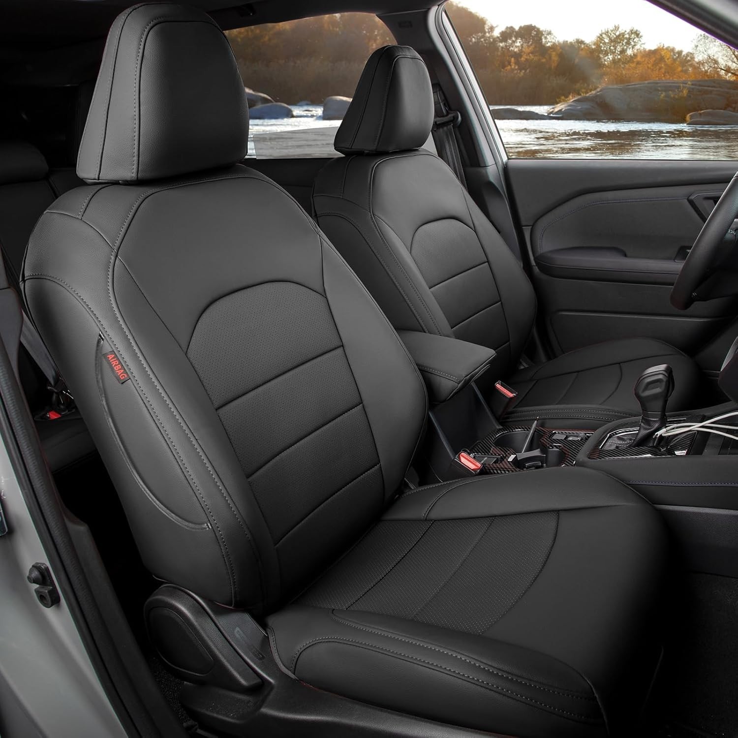 coverdream For Hyundai Santa Fe 2024-2026 Car Seat Covers Faux Leather Full Set