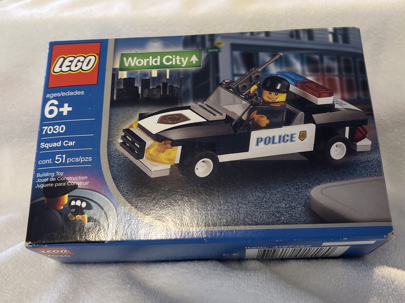Vintage 2003 LEGO World City 7030 Squad Car - New/unopened