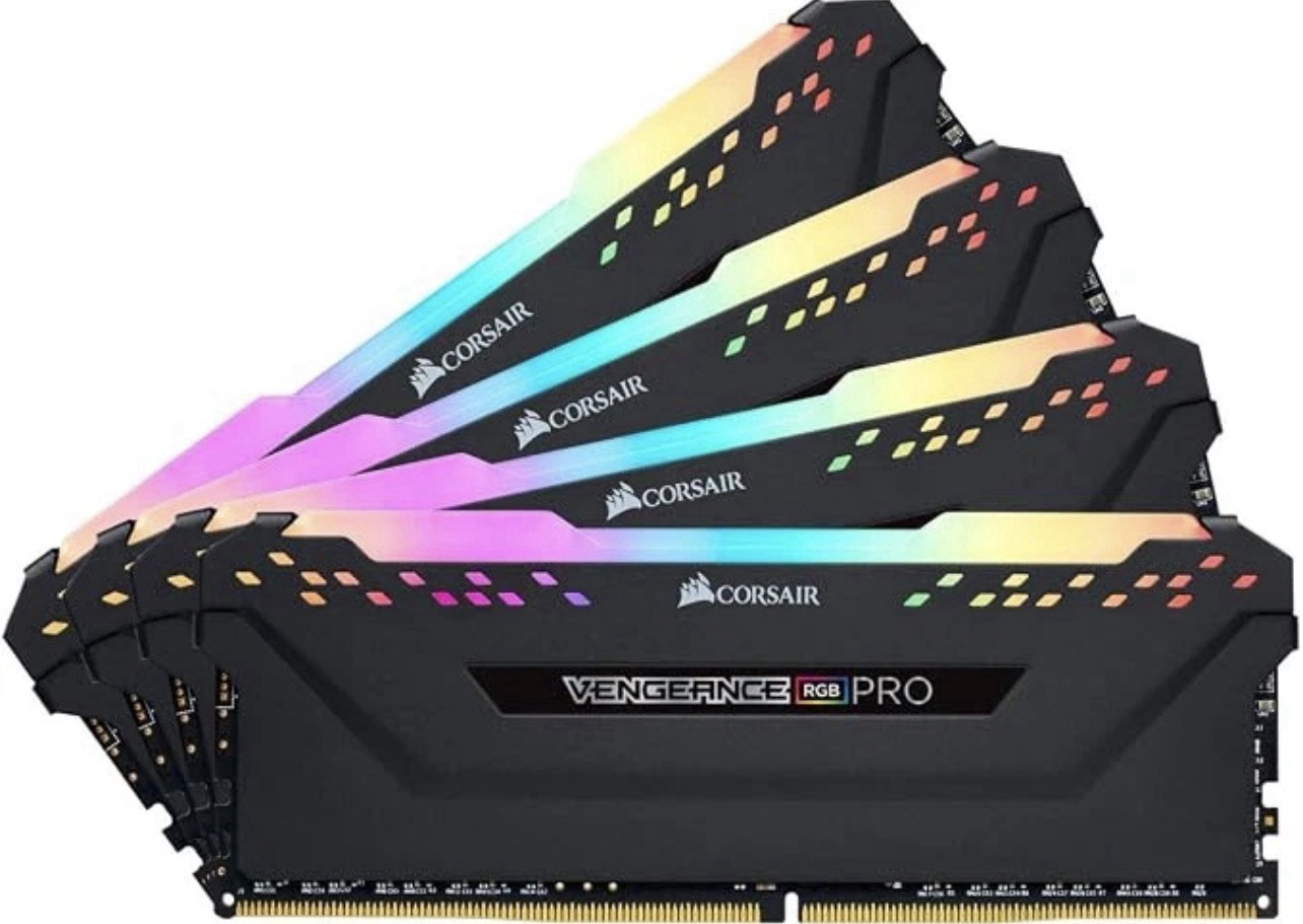 Corsair Vengeance RGB Pro 32GB (4x8GB) DDR4 3200MHz CL16 RAM CMW16GX4M2C3200C16