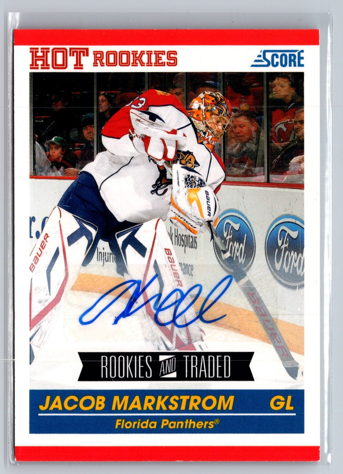 2010-11 Score Rookies & Traded - Jacob Markstrom #609 Signatures (RC)