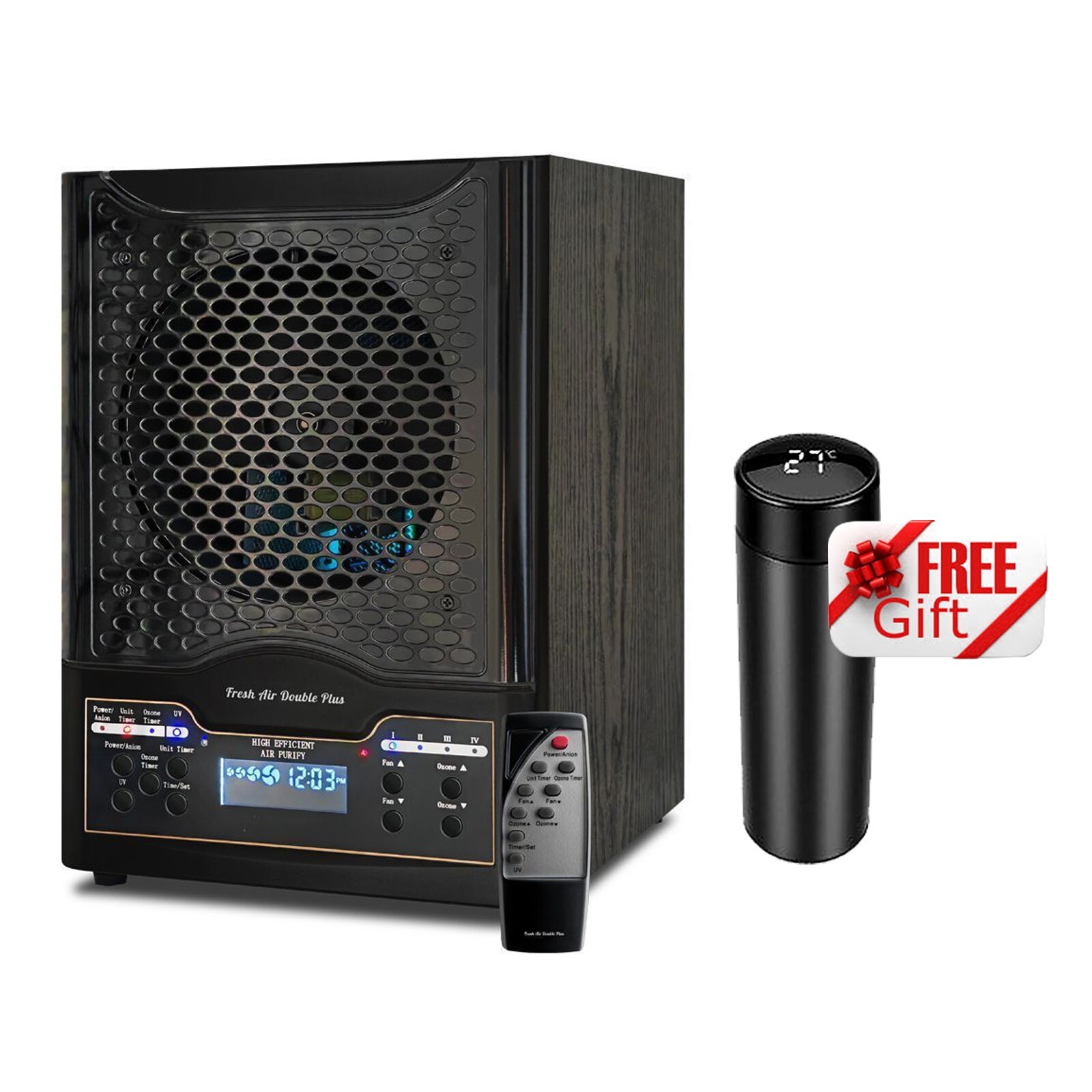 EcoQuest Fresh Air Double 2026 Air Purifier + FREE Smart Thermos Gift