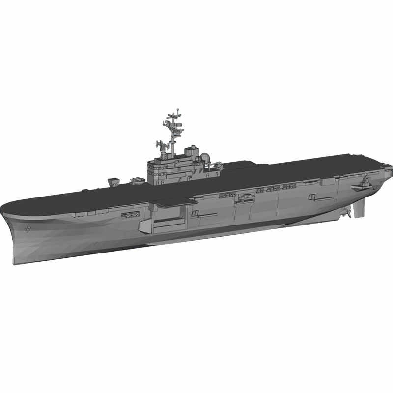 1/700/1250/2000 US Iwo Jima-class Amphibious Assault Ship 1990 Unpainted Model