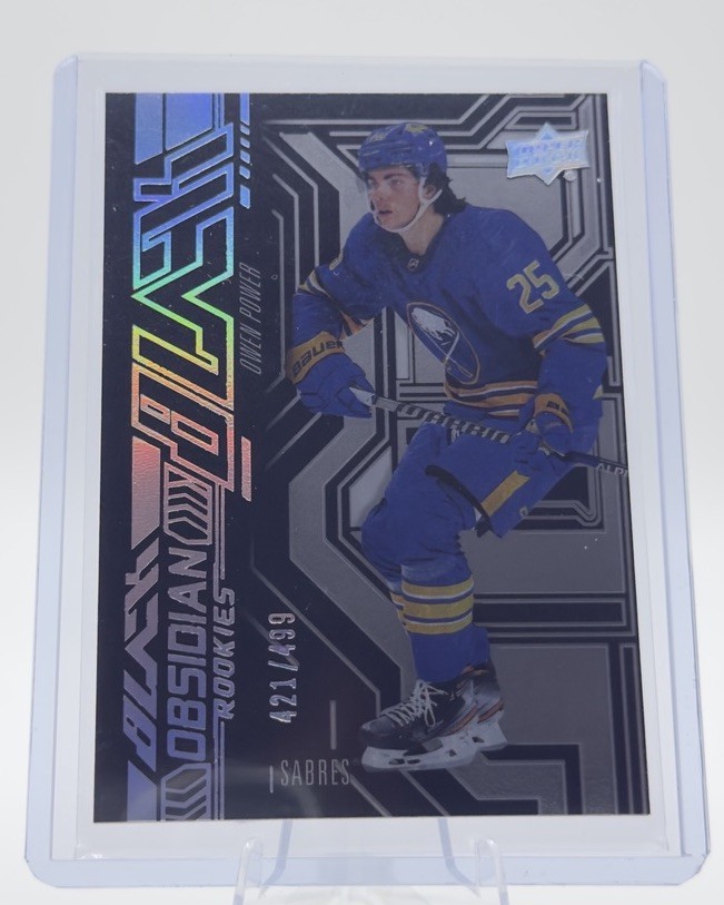 2022-23 UD SPx Hockey OWEN POWER RC Black Obsidian Rookies /499 SABRES #OR-1