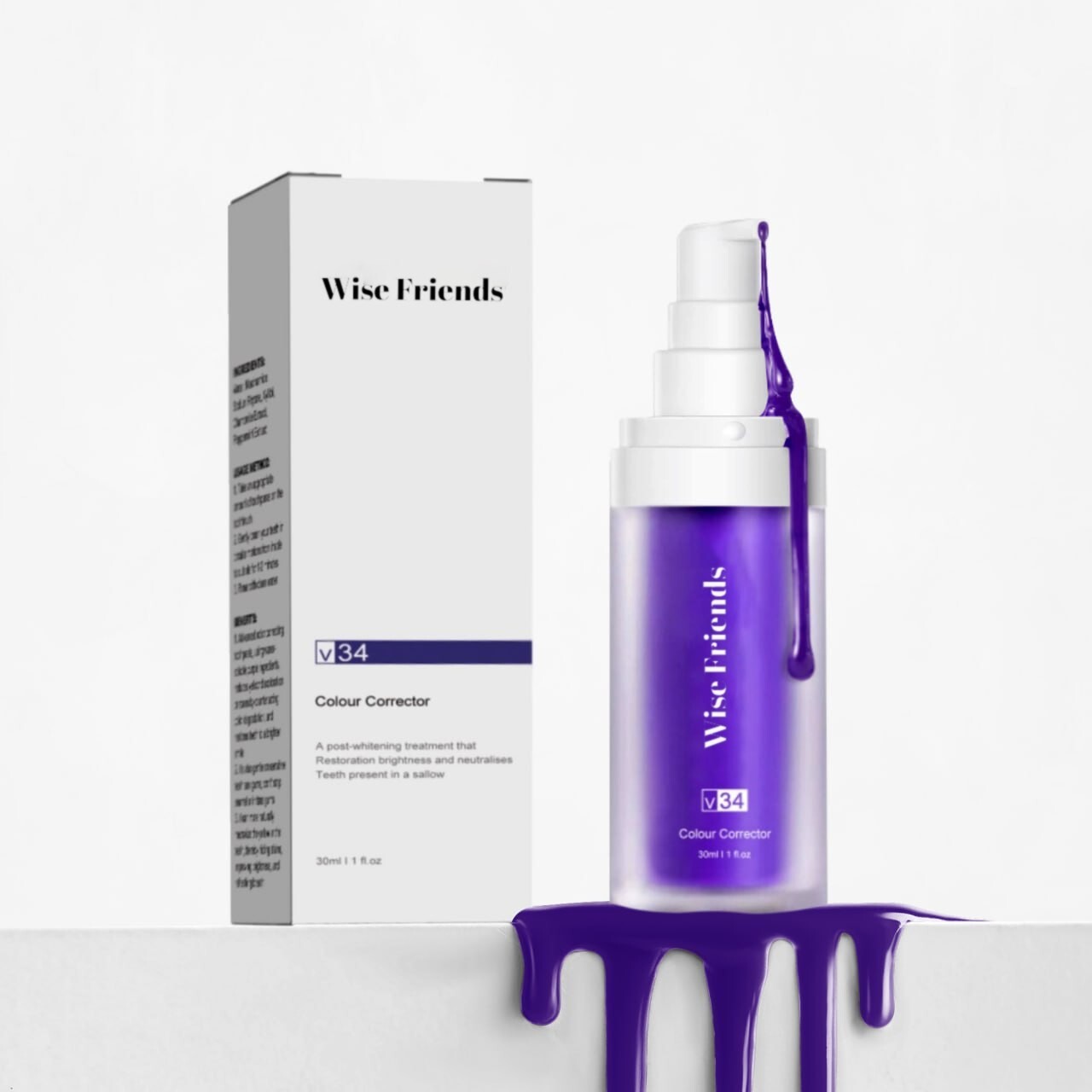 Purple Toothpaste for Teeth Whitening, Purple Color Corrector Teeth Whitening Purple Toothpaste for Teeth Whitening, Purple Color Corrector Teeth Whitening