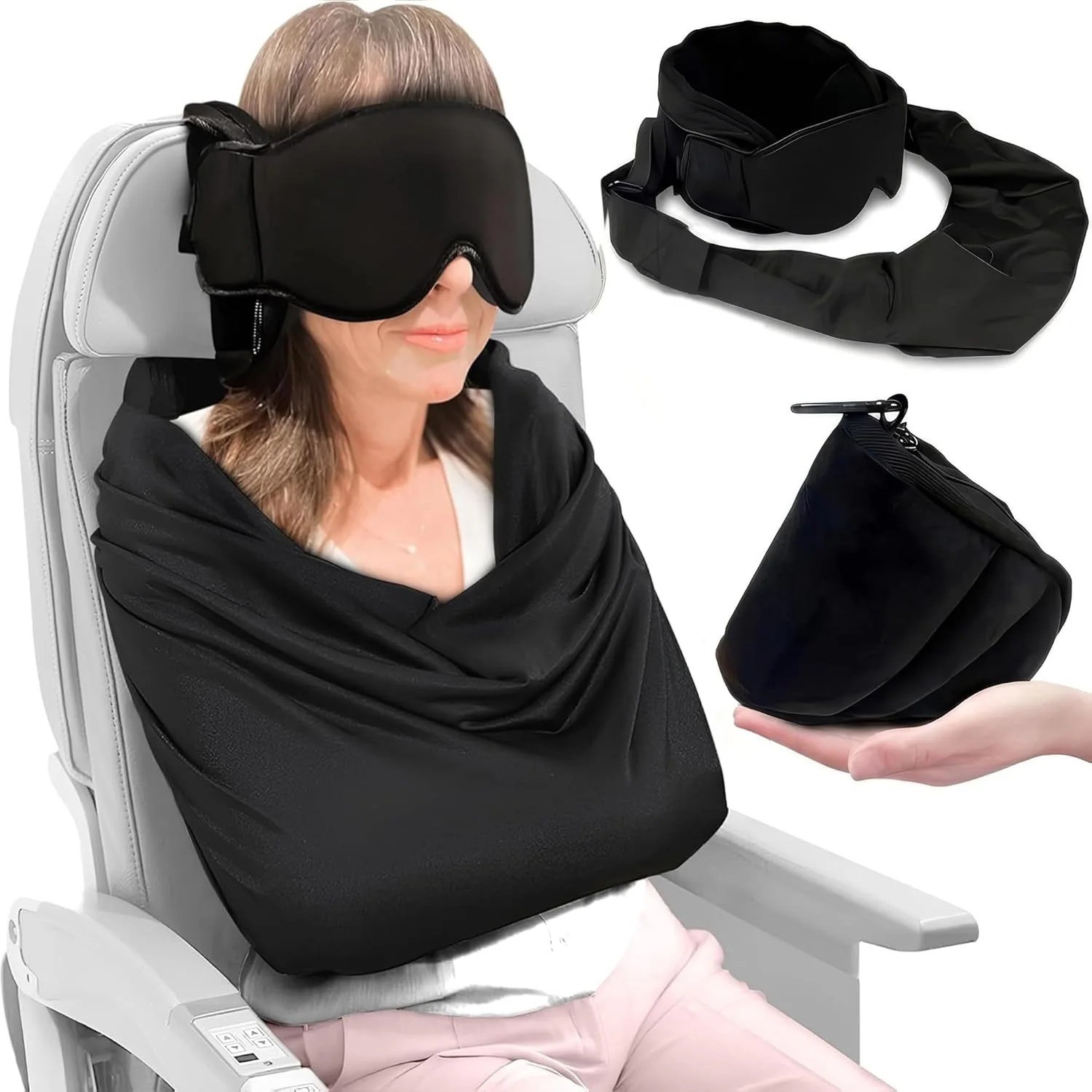 3-in-1 Travel Sleep Mask Pillow – Adjustable Neck Support Pillow for Airplane US 3-in-1 Travel Sleep Mask Pillow – Adjustable Neck Support Pillow for Airplane US
