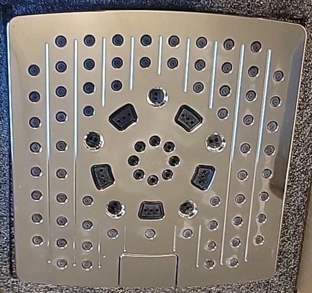 Brizo Essential 1.75 GPM H2Okinetic Square Multifunction Showerhead  87406-PC