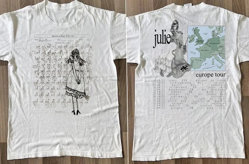 Julie band Tour Twoside White Color Full Size S-5XL shirt U262