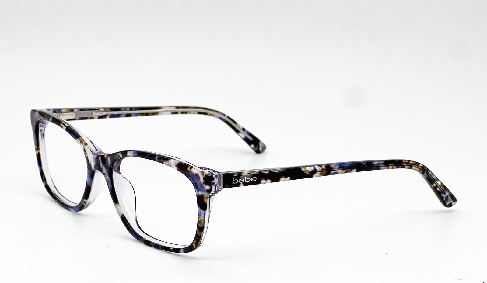 NEW BEBE BB5145 500 PLUM FLORAL AUTHENTIC EYEGLASSES 53-17