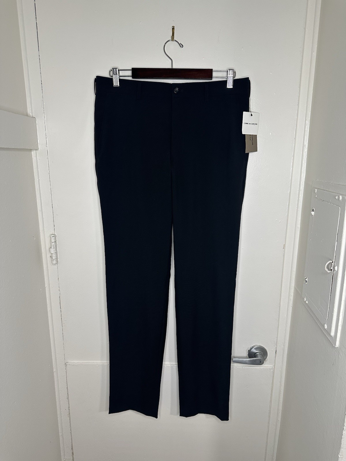 COMME des GARÇONS HOMME PLUS Black Wool Cupro Dress Pants L NWT COMME des GARÇONS HOMME PLUS Black Wool Cupro Dress Pants L NWT