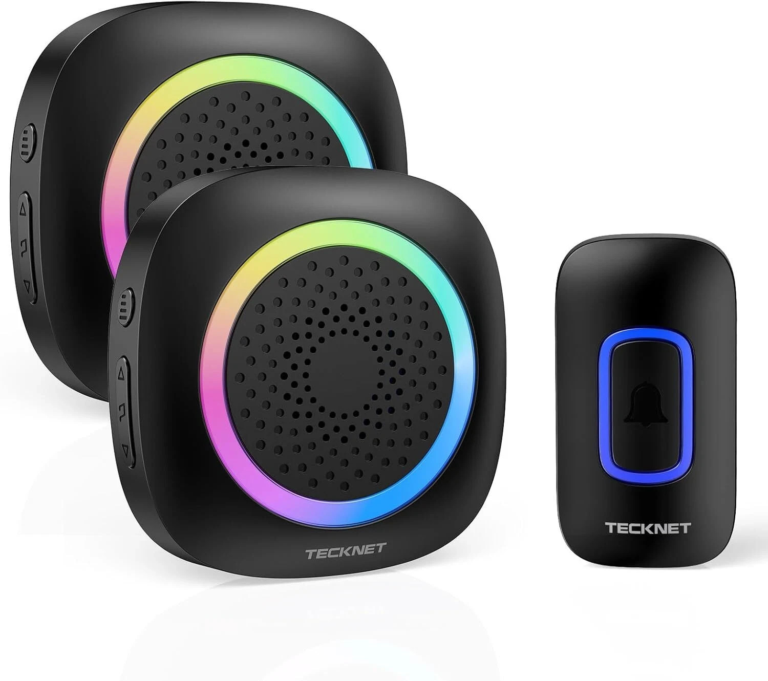 TECKNET Wireless Doorbell with 2 Portable Receivers, Battery Powered Doorbell TECKNET Wireless Doorbell with 2 Portable Receivers, Battery Powered Doorbell