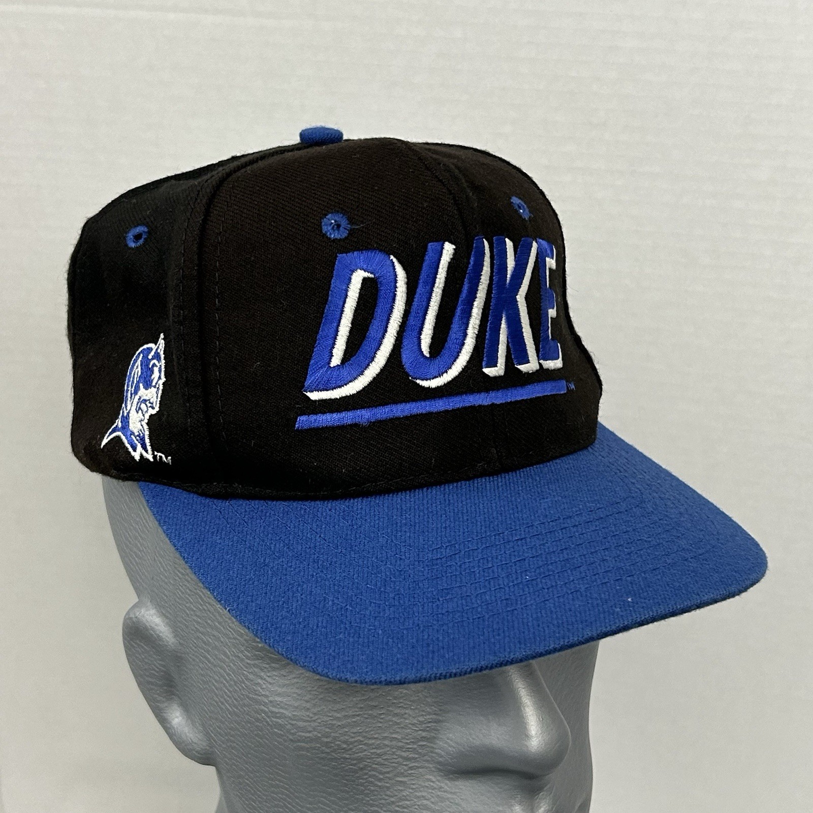 Vintage Duke Blue Devils Hat Snapback Cap Black Blue One Size Adjustable
