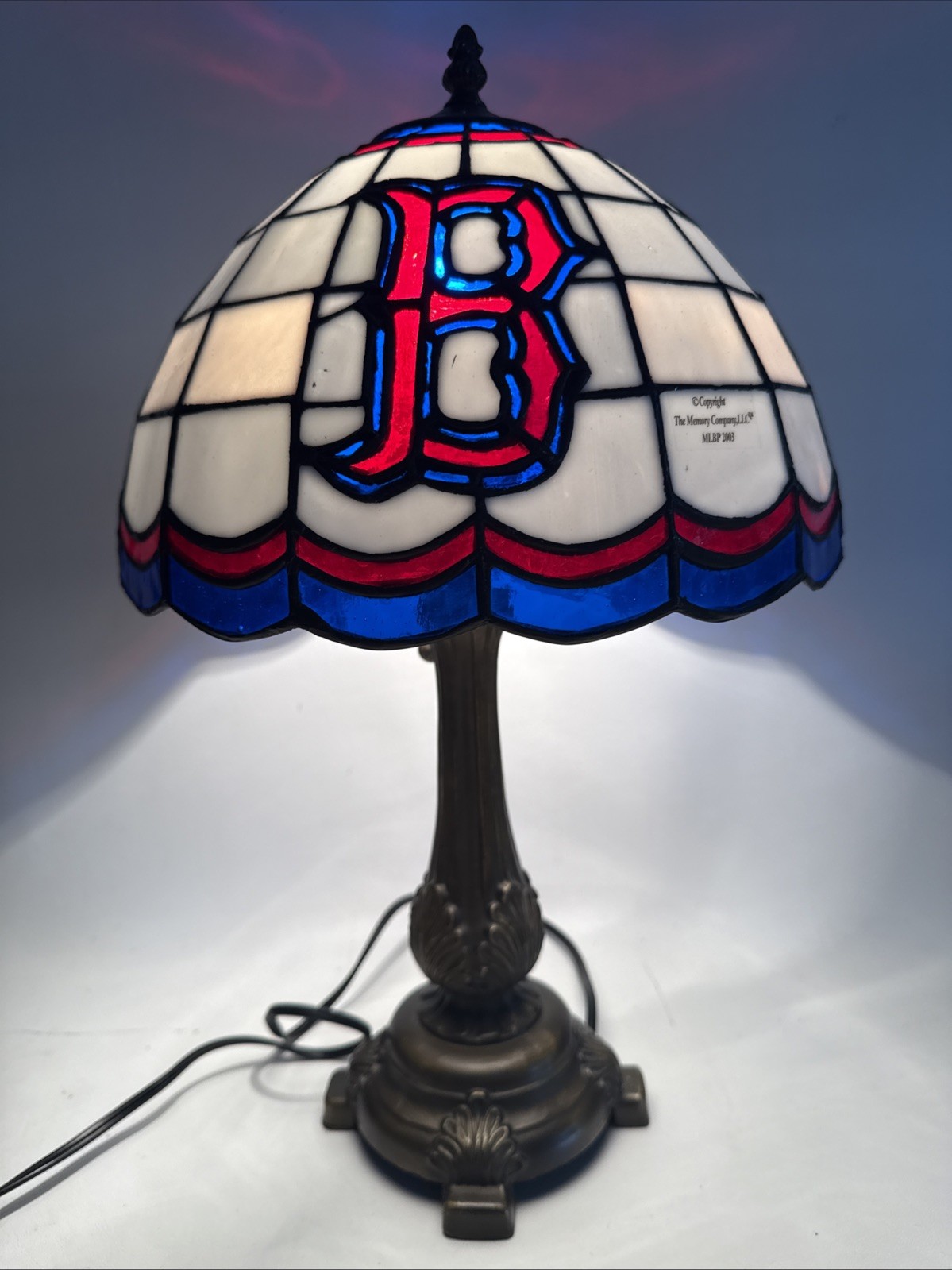 Boston Red Sox Tiffany Style Table Lamp Stained Glass MLB Decor 20\