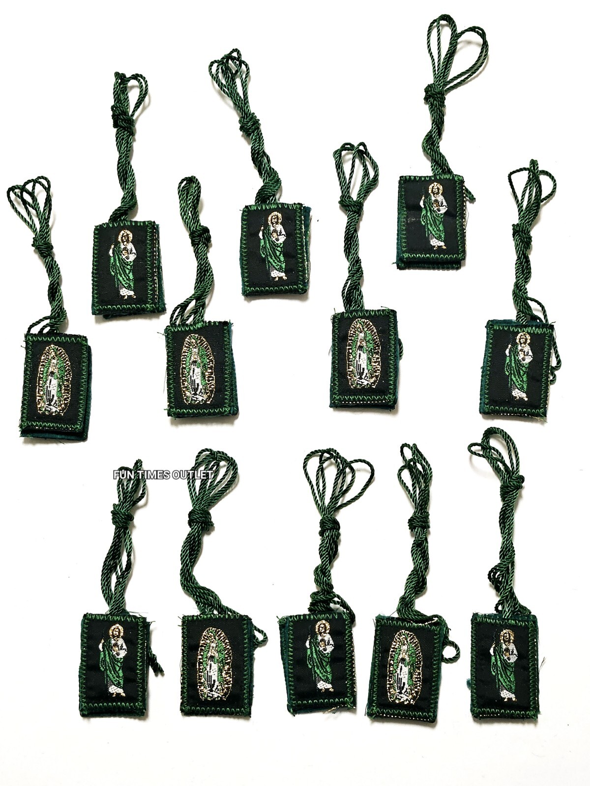 12 Scapular Escapulario Virgen De Guadalupe San Judas St. Jude Favors Recuerdos
