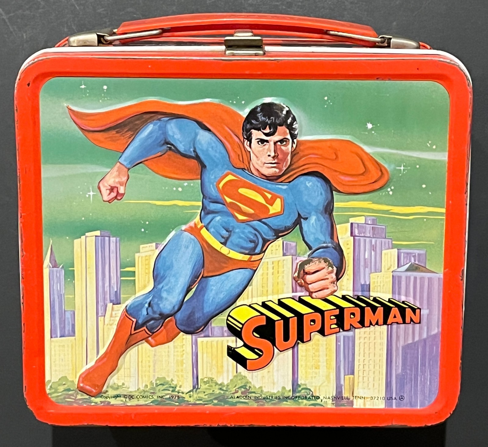Vintage 1978 Aladdin Superman Metal Lunchbox