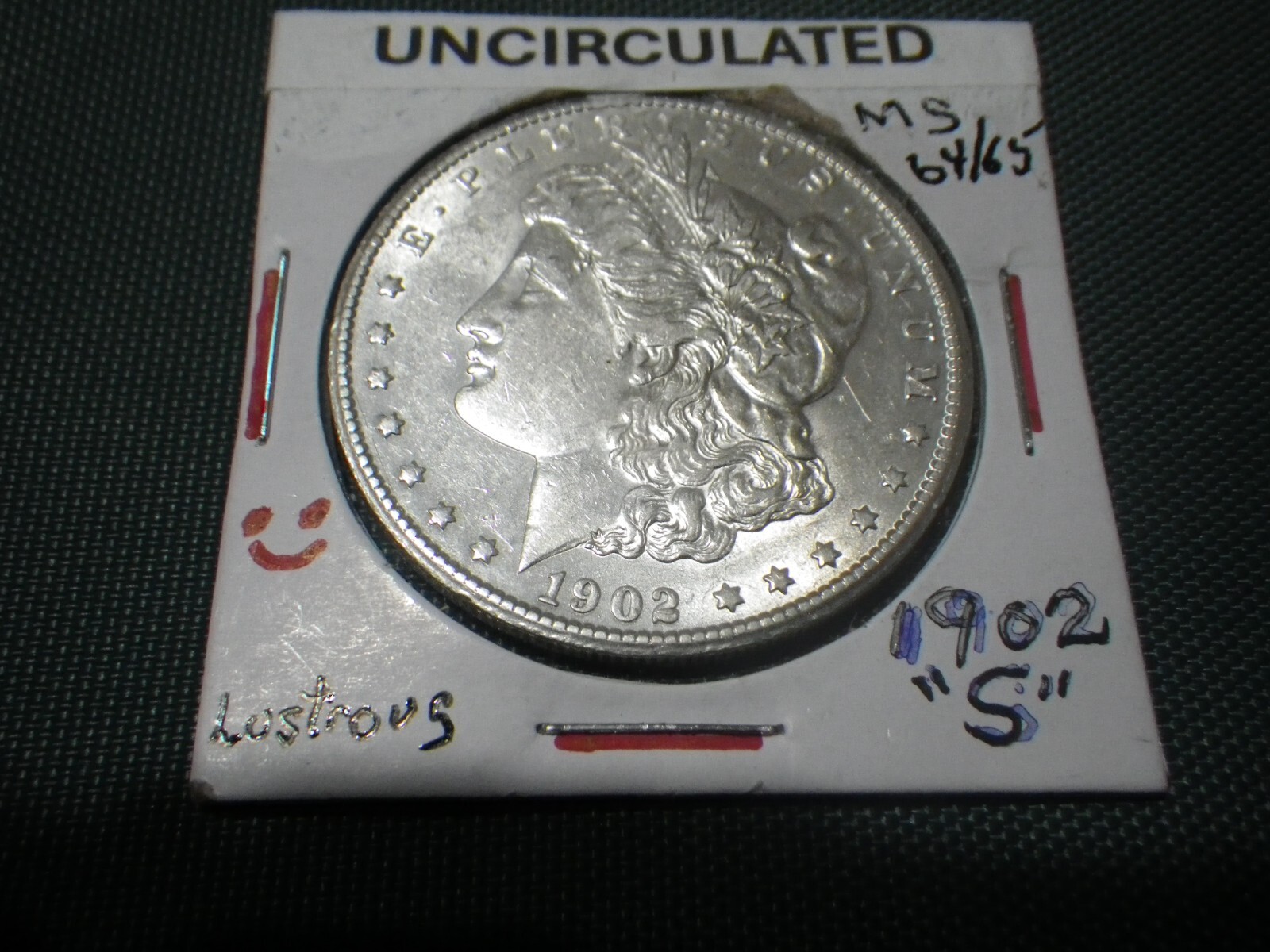 1902S MORGAN 90 UNCMSLUSTROUSSMOOTH SURFACESLTD MINTAGESCARCE G2U