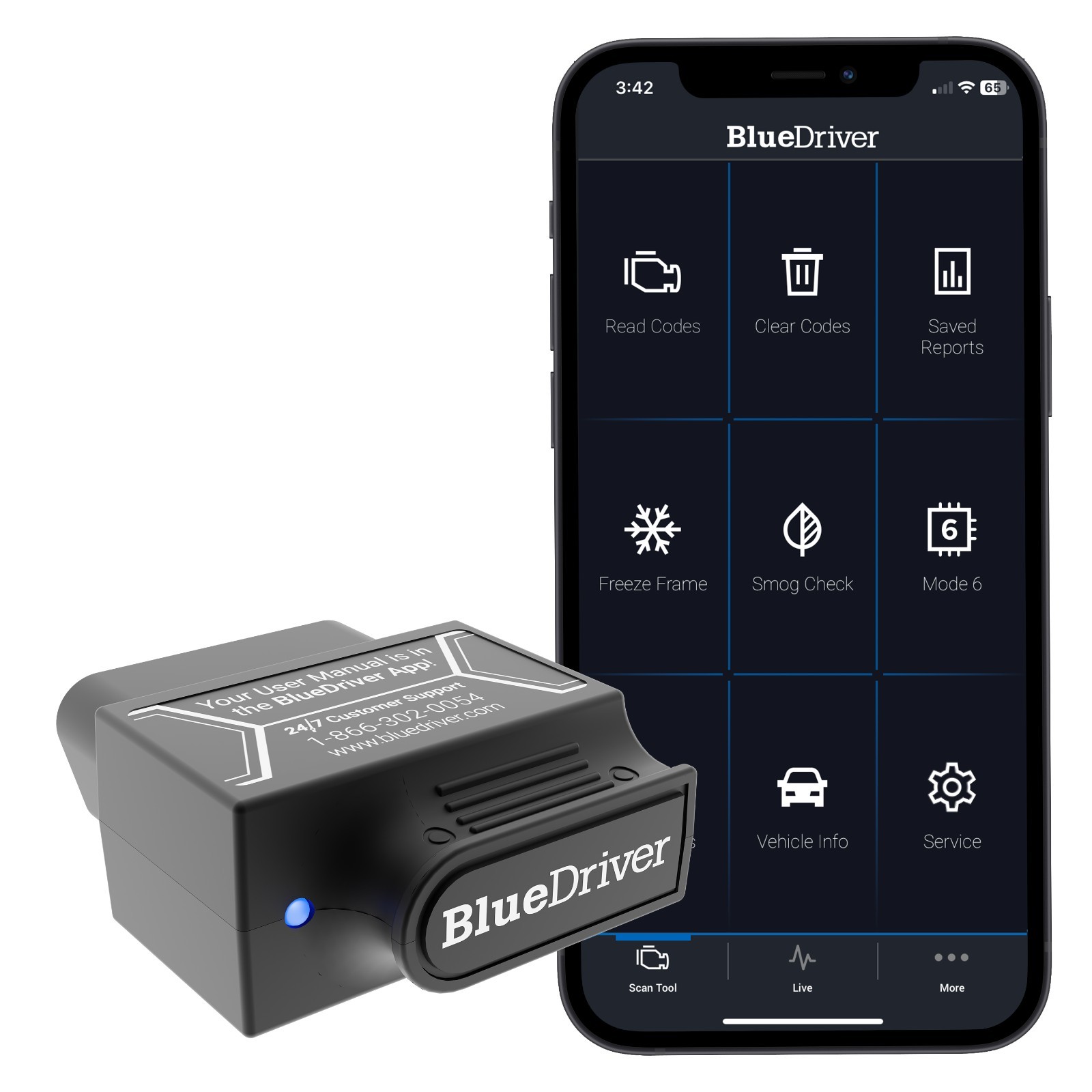 BlueDriver Pro OBD2 Scan Tool Bluetooth Open Box, iOS & Android, No Subscription
