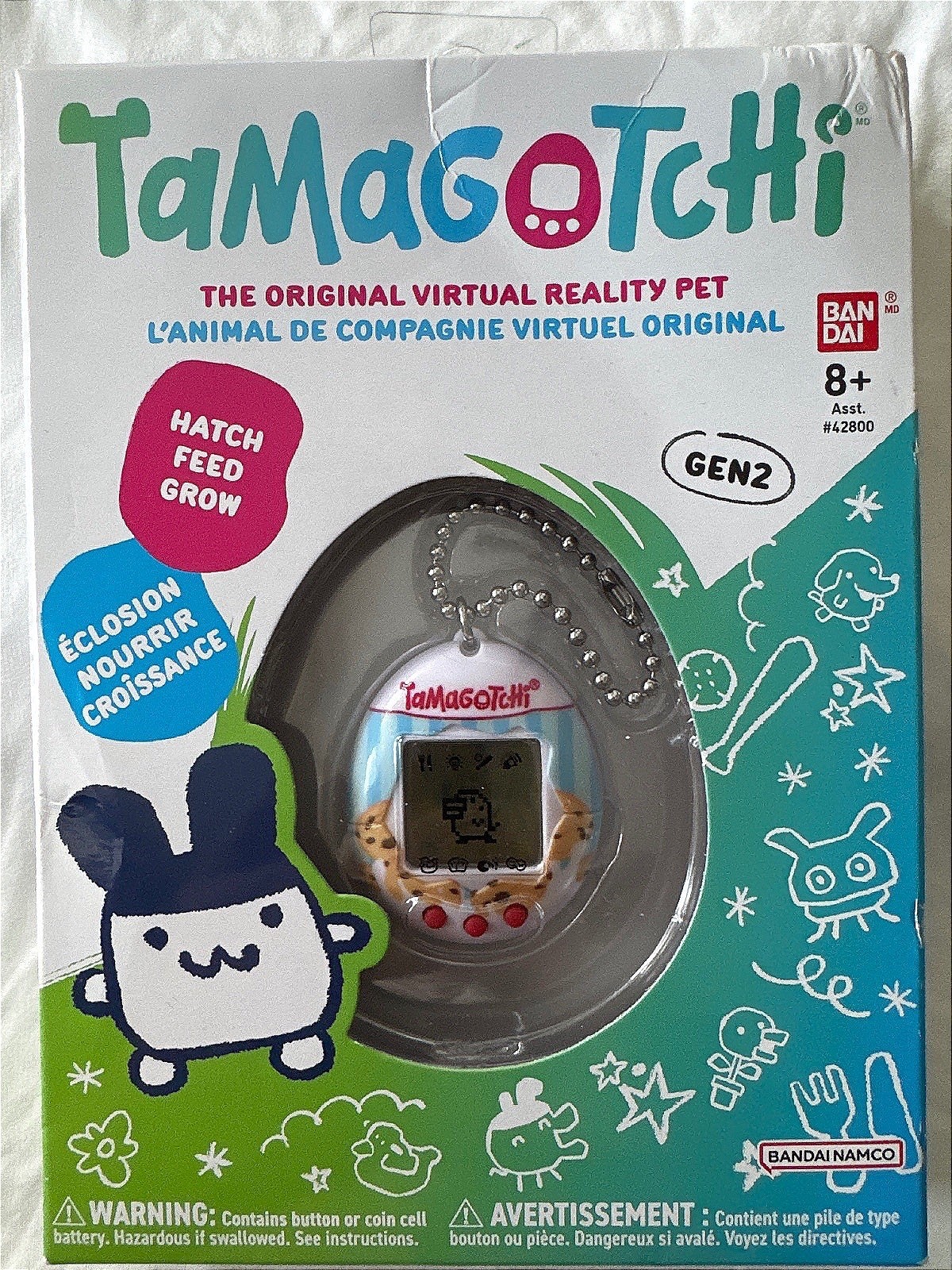 Original Bandai Tamagotchi Virtual Pet Gen 2 Milk & Cookies New in Damaged Box Original Bandai Tamagotchi Virtual Pet Gen 2 Milk & Cookies New in Damaged Box