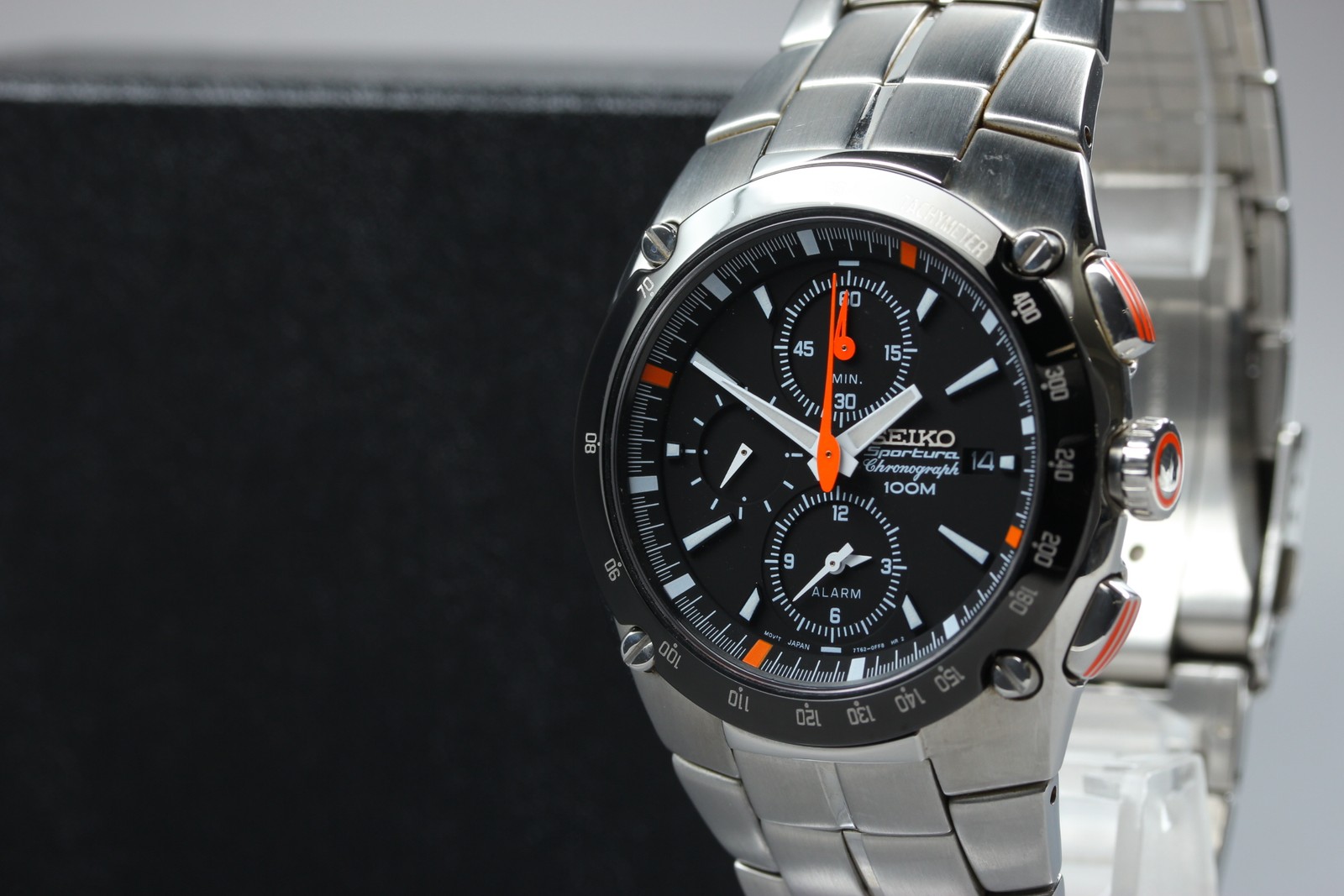 [N MINT] Seiko Sportura 7T62-0ED0 Chronograph Quartz Date Alarm 40mm Men\'s Watch