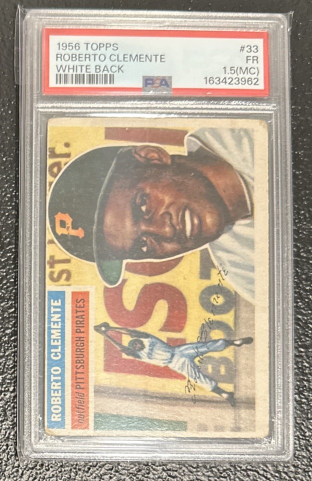 Roberto Clemente 1956 Topps PSA 1.5 (MC) Baseball Card Gray Back Vintage MLB #33