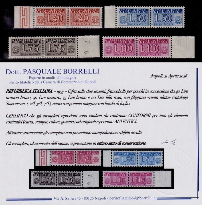 1953 - DEALER PACKAGES Filigree WHEEL NEW INTEGRAL RUBBER MNH Certified