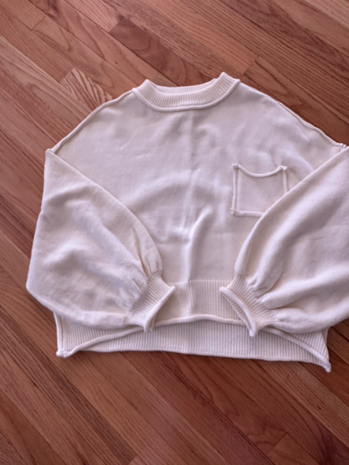 Pol Cream Oversized Boho Style Sweater NWT S Cream