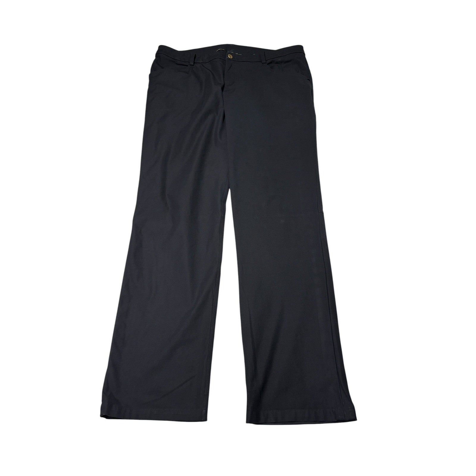 Lululemon Mens ABC Wide Leg 5-Pocket Pants Black Technical Trousers 39x32 Lululemon Mens ABC Wide Leg 5-Pocket Pants Black Technical Trousers 39x32