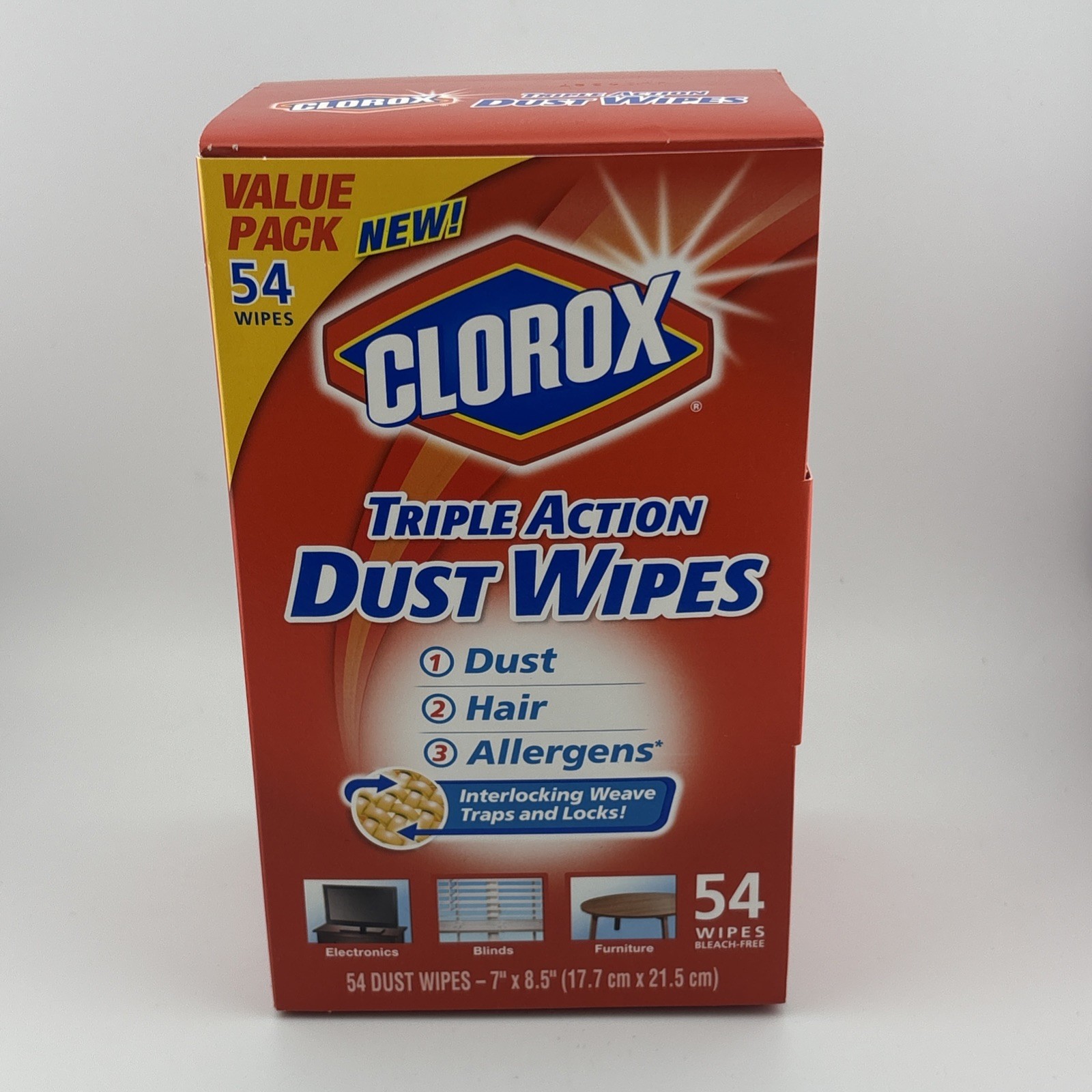 Clorox Triple Action Dust Wipes 54-Count Value Pack DISCONTINUED NOS