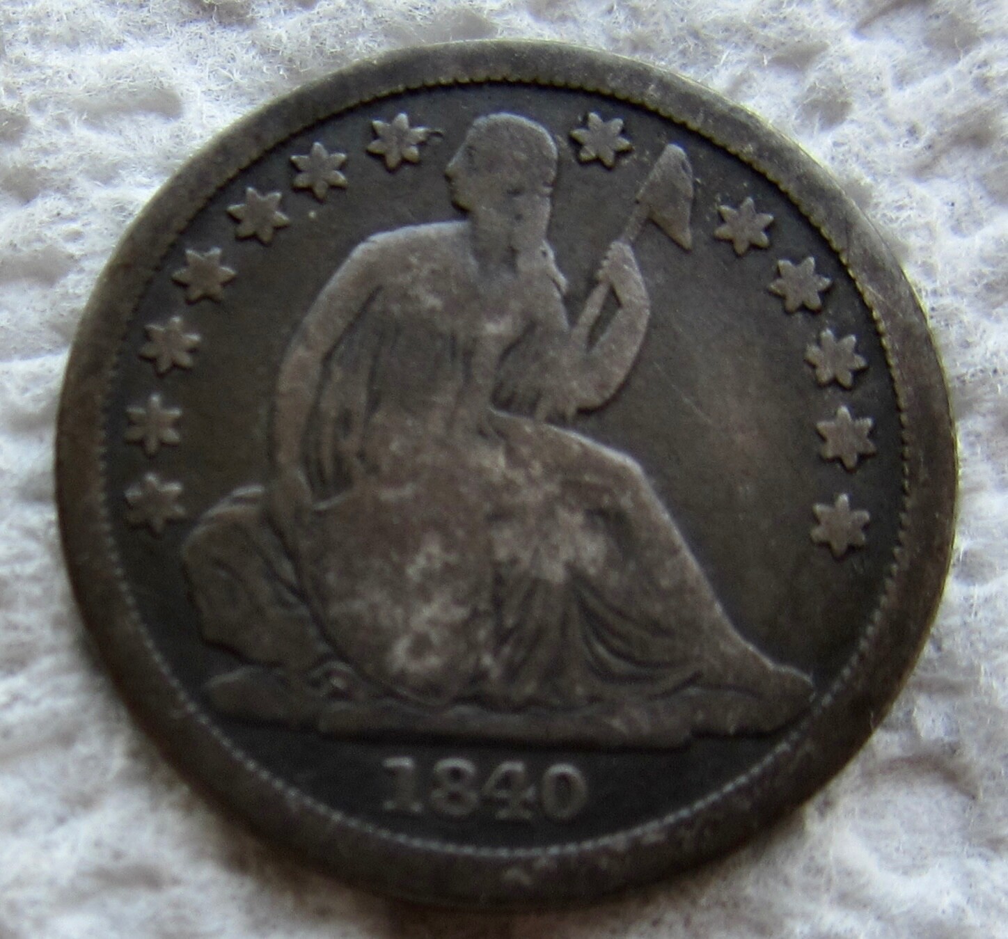 1840-O No Drapery  Seated Liberty Dime Rare Key Date New Orleans O Mint VG +