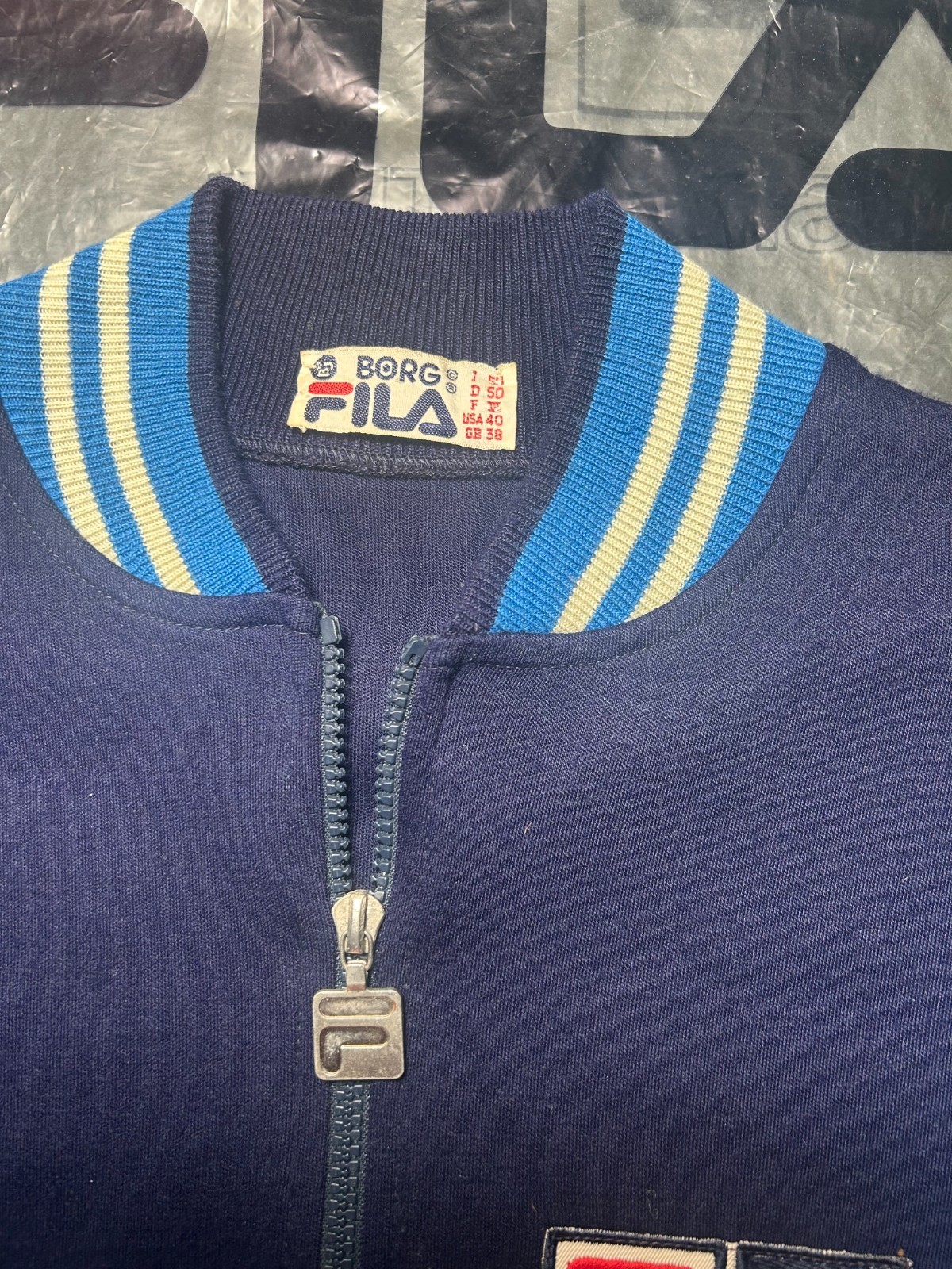 Bjorn Borg Vintage Fila Warm Up Suit Size 40 (USA sizing) Chest Made in Italy Bjorn Borg Vintage Fila Warm Up Suit Size 40 (USA sizing) Chest Made in Italy
